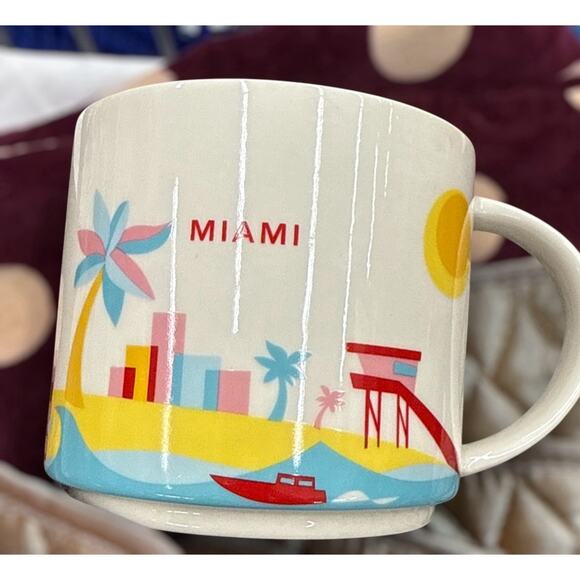 NWT NEW Starbucks MIAMI Florida You Are Here Collection Coffee Mug Discontinued - Picture 1 of 5